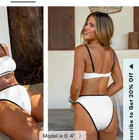 Cupshe Ribbed Bikini (SEE SIZE INFO) - Picture 3 of 3
